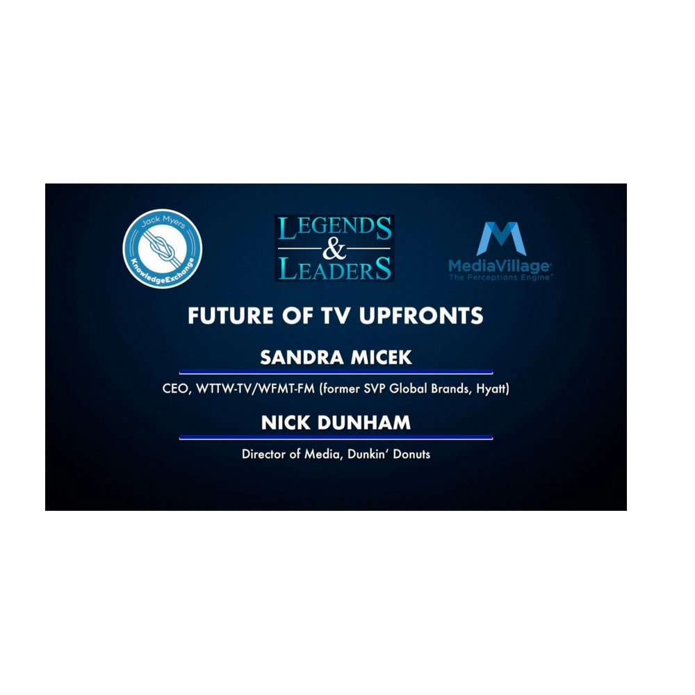 Cover image for  article: Video: The Future of the Upfronts with Sandra Micek and Nick Dunham