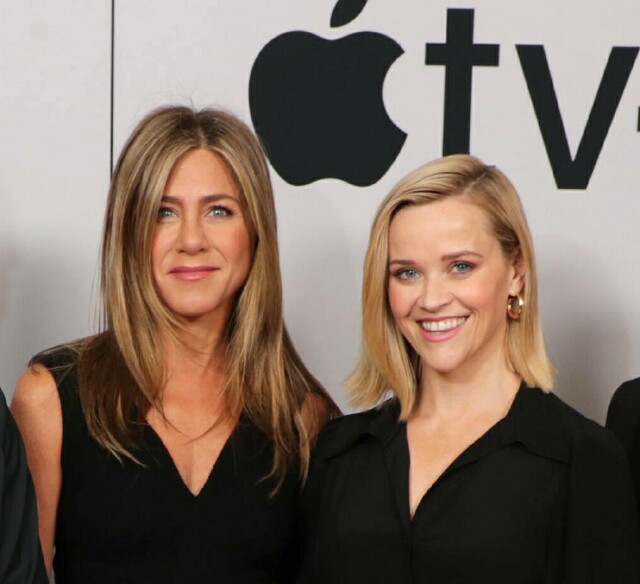 Cover image for  article: Friend of "Friends" Reese Witherspoon, and Jennifer Aniston, Hit Apple Day at TCA