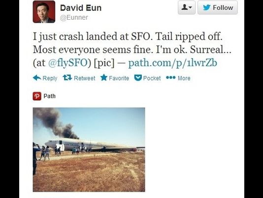 Cover image for article: Asiana Air 214 Crash and Twitter: More Haste; Less Noise