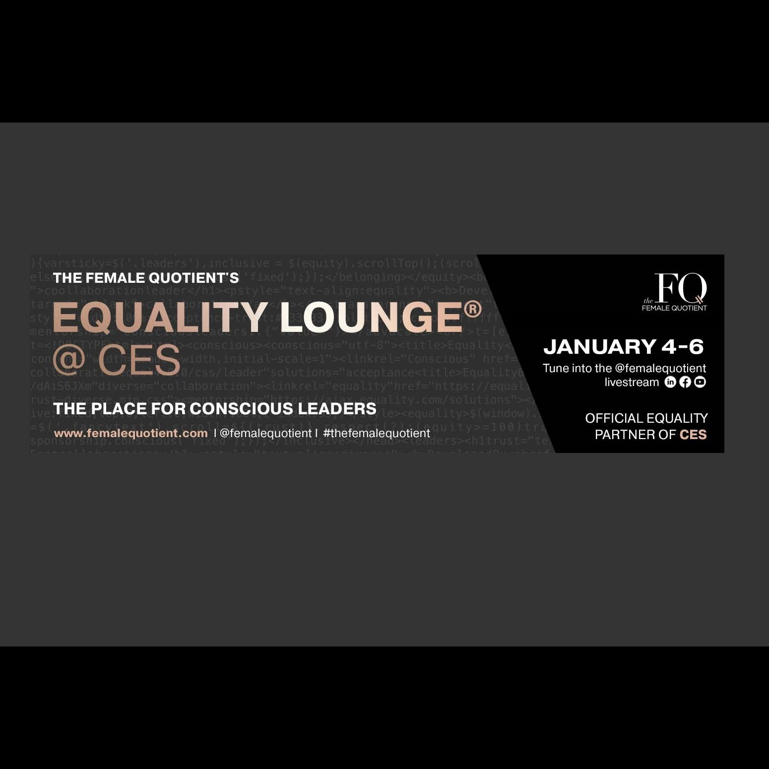 Cover image for  article: The Female Quotient's Equality Lounge @ CES 2022 - Watch On-Demand