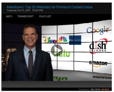 Cover image for  article: Advertisers’ Top 25 Sites for Premium Content