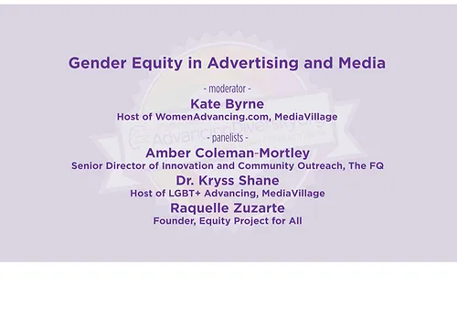 Advancing Diversity Week: Gender Equity in Media and Advertising -- Watch On Demand