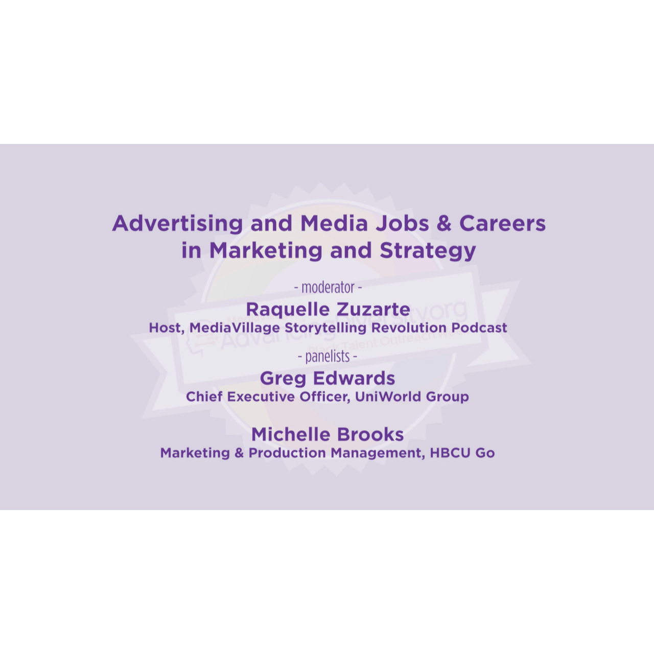 Cover image for  article: Advancing Diversity Week: Advertising and Media Jobs and Careers in Marketing and Strategy -- Watch On Demand