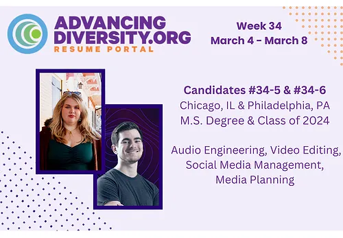 Sam from DePaul University and Avery from Temple University are Eager to Join Your Team - March 8, 2024