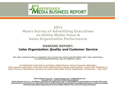 Cover image for  article: Myers Online Media Survey Report Attached: Quality of Sales Organization and Support