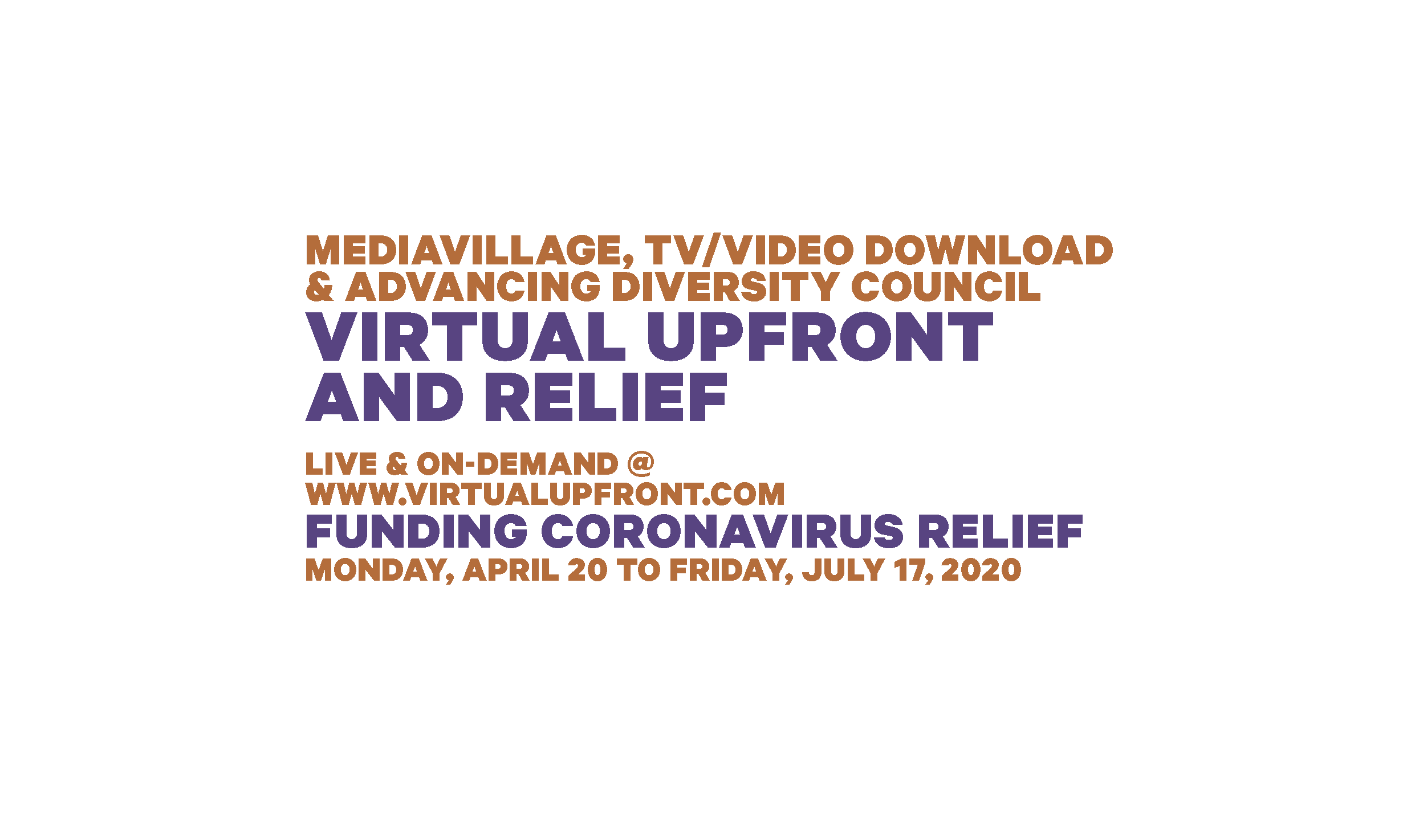 Cover image for  article: Virtual Upfront and Relief 2020