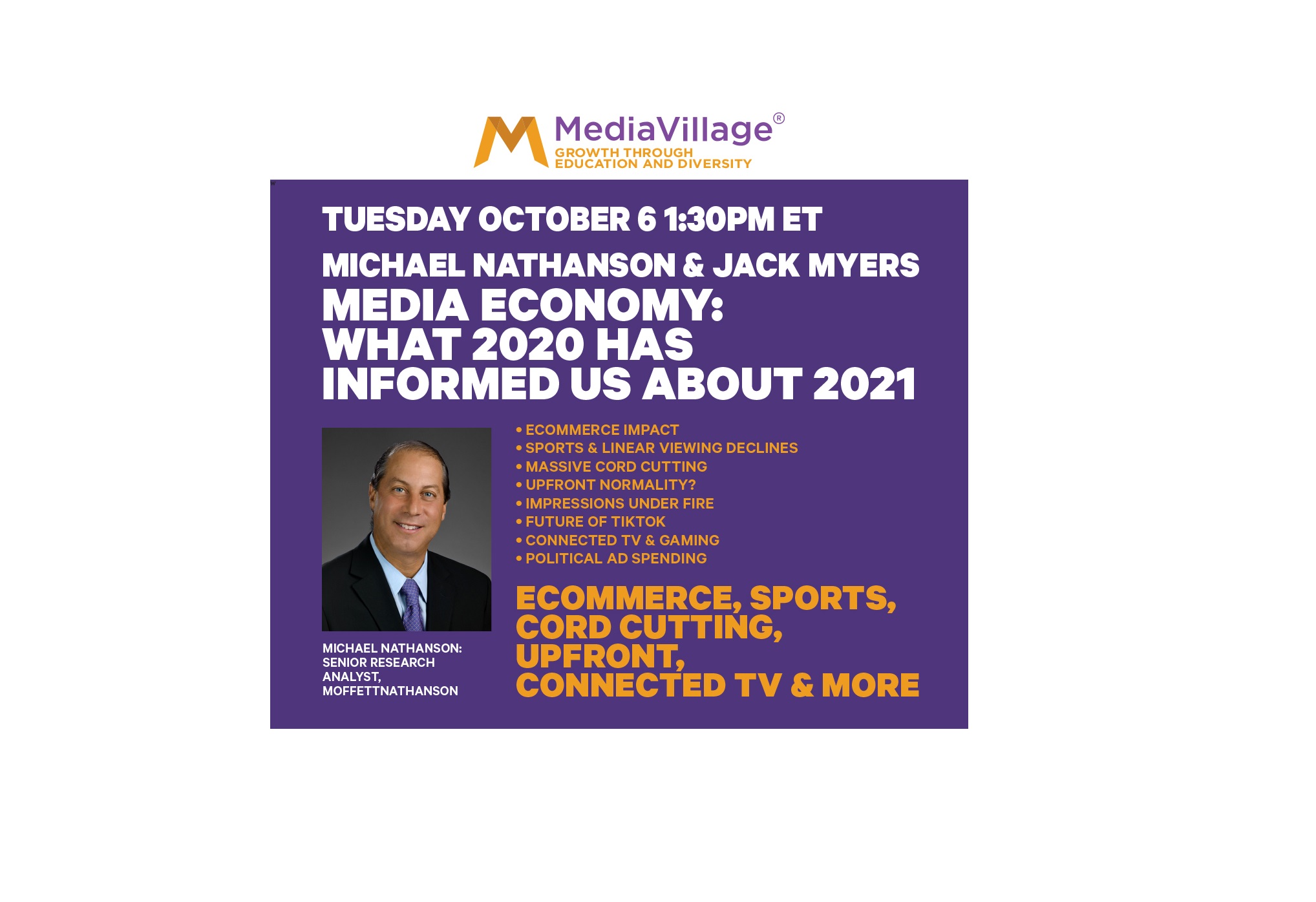 Cover image for  article: Last Chance to Register - Nathanson-Myers Round 3: How 2020 Informs the 2021 Media Economy
