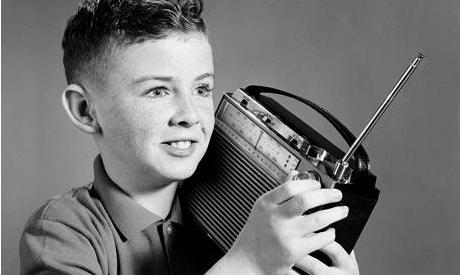 kid with radio